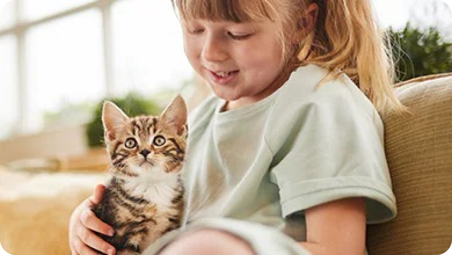 Girl With Happy Cat